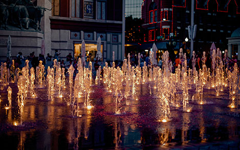 Sundance Square Water Spouts