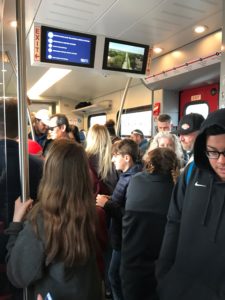 Passengers on TEXRail Train