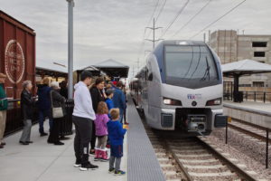 TEXRail Passengers at Grapevine Main Street Station