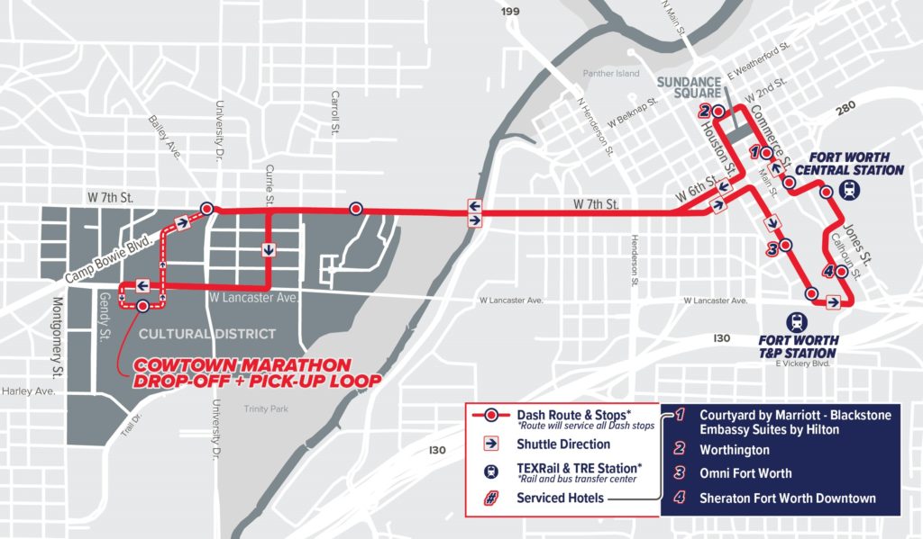 Free rides for Cowtown Marathon Trinity Metro