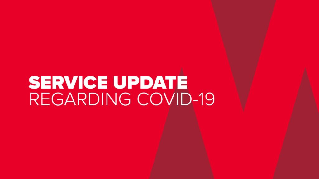 Service Update Regarding COVID 19