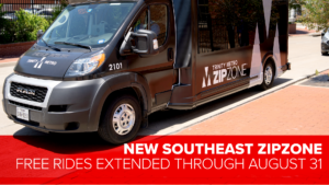 New Southeast ZipZone Free Ride extended through Aug 31