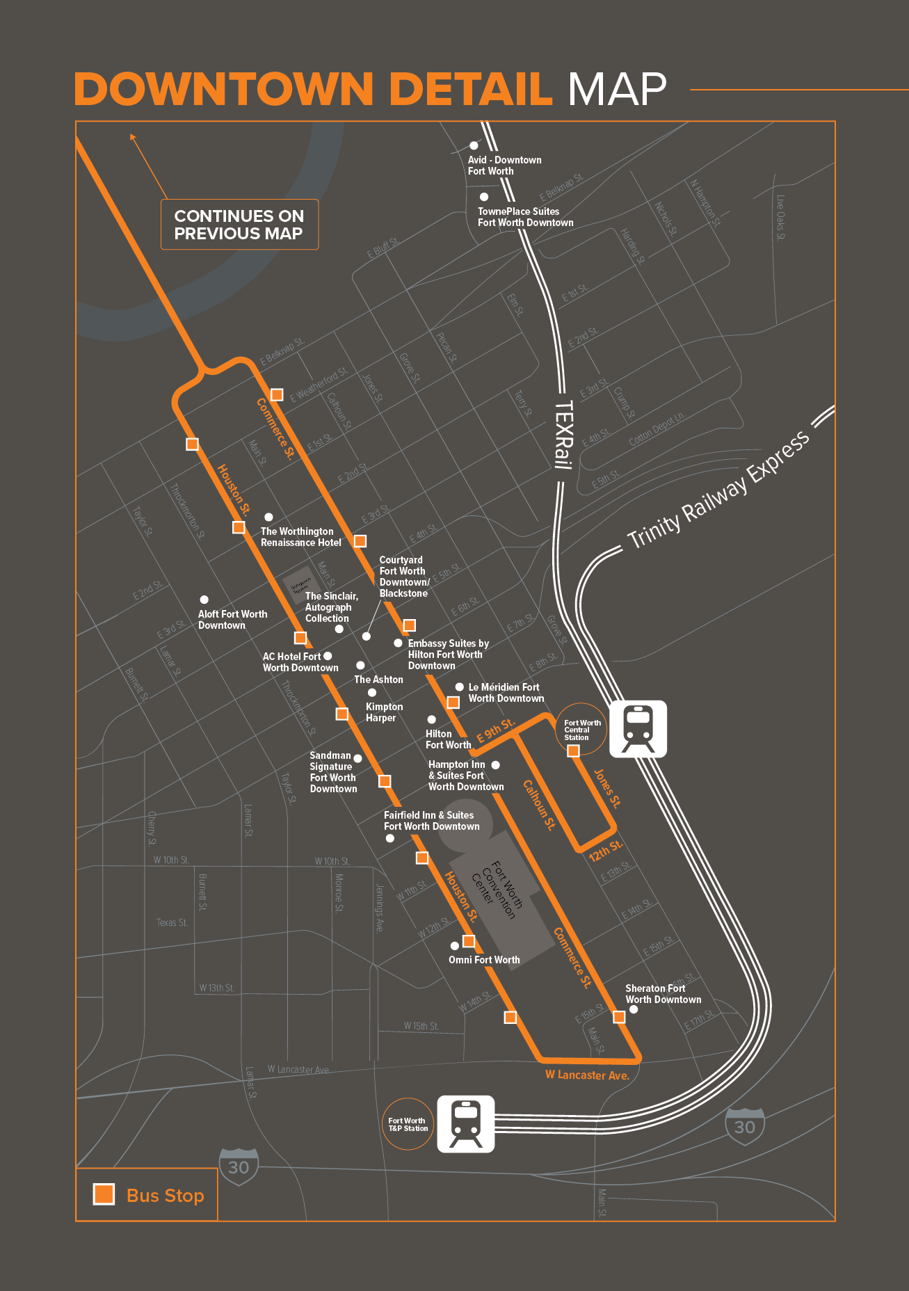 Downtown Map Update - Orange Line Detour