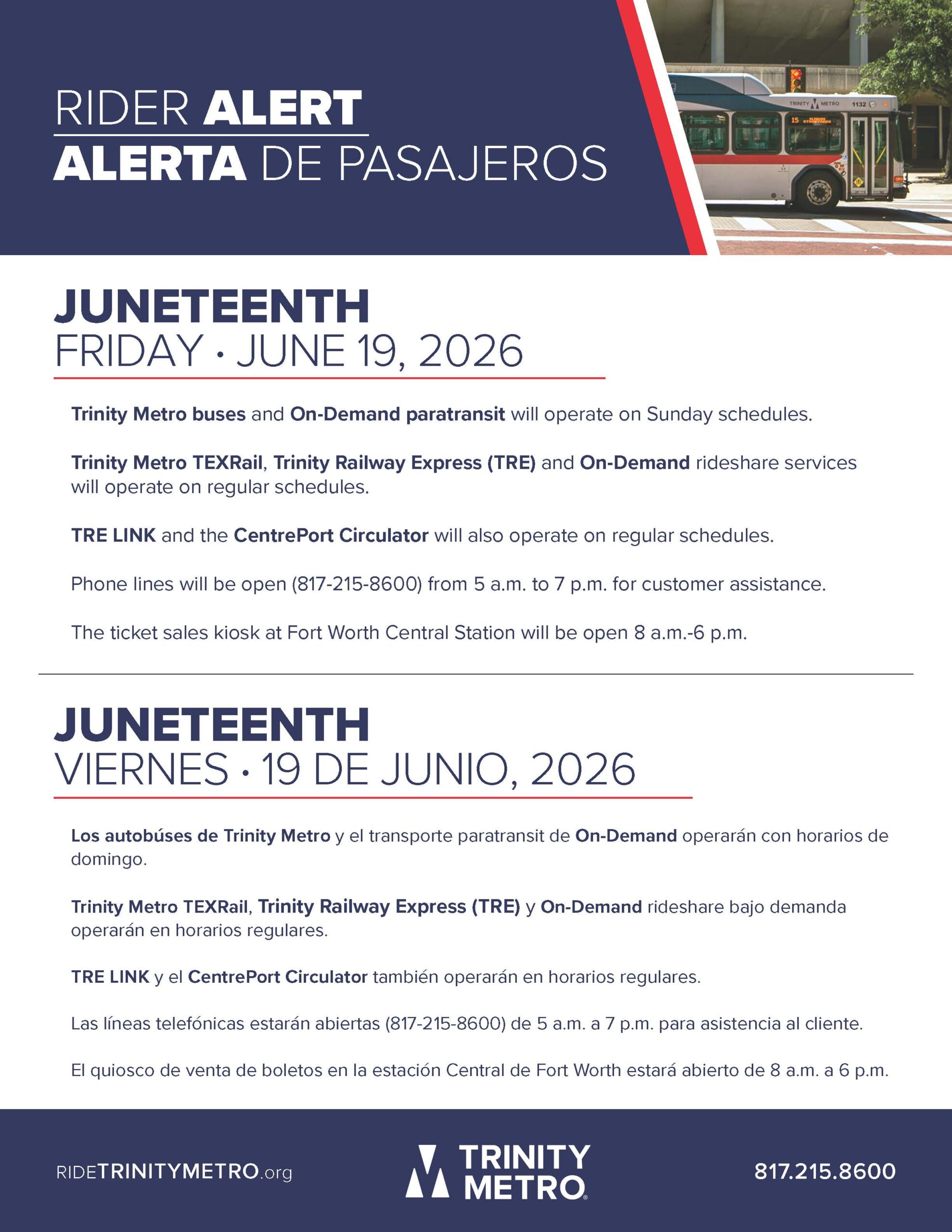 Juneteenth Rider Alert Flyer