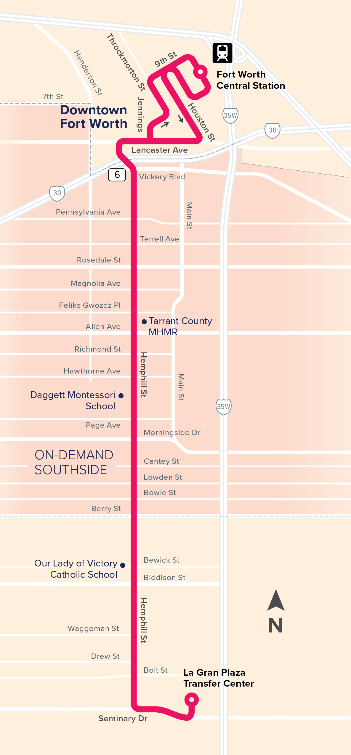 Linea Rosa Route Map